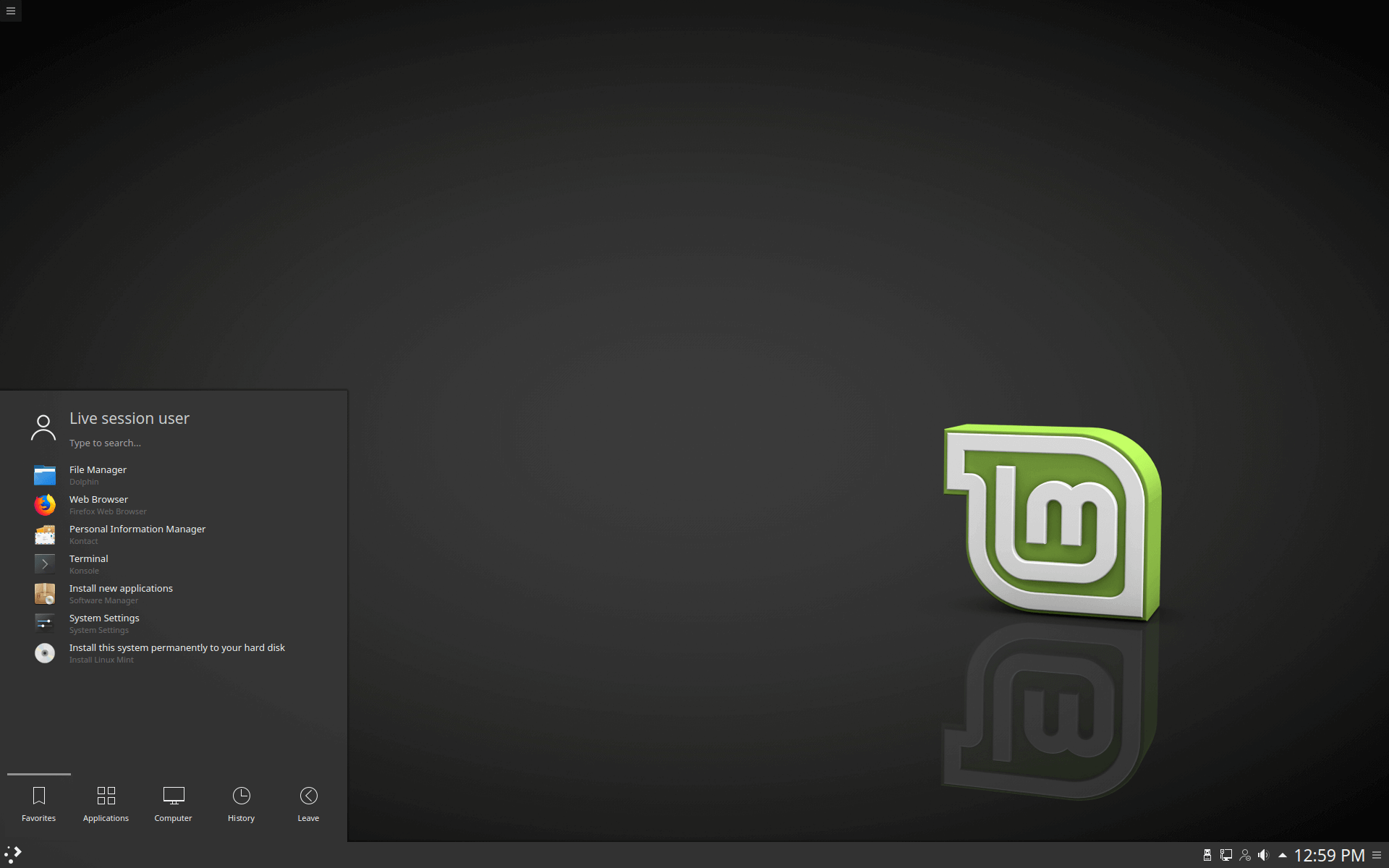 Linux Mint 18.3 Sylvia KDE